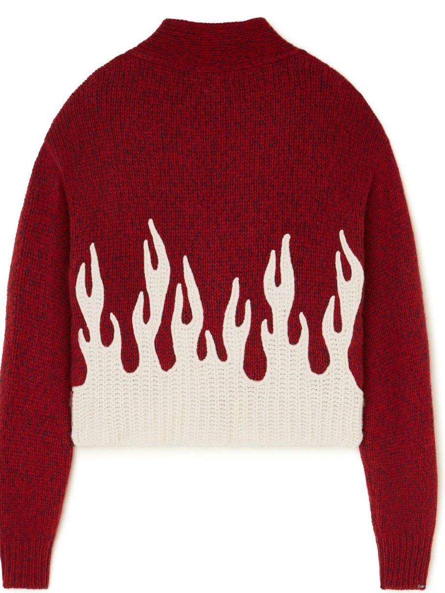 Affordable Women cropped cardigan Alanui flame-motif 0717